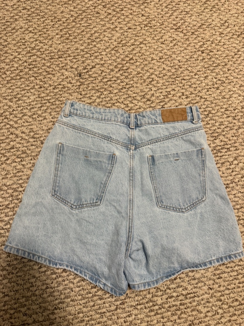 Zara Light Denim High-Waist Jean Shorts - Picture 2 of 5